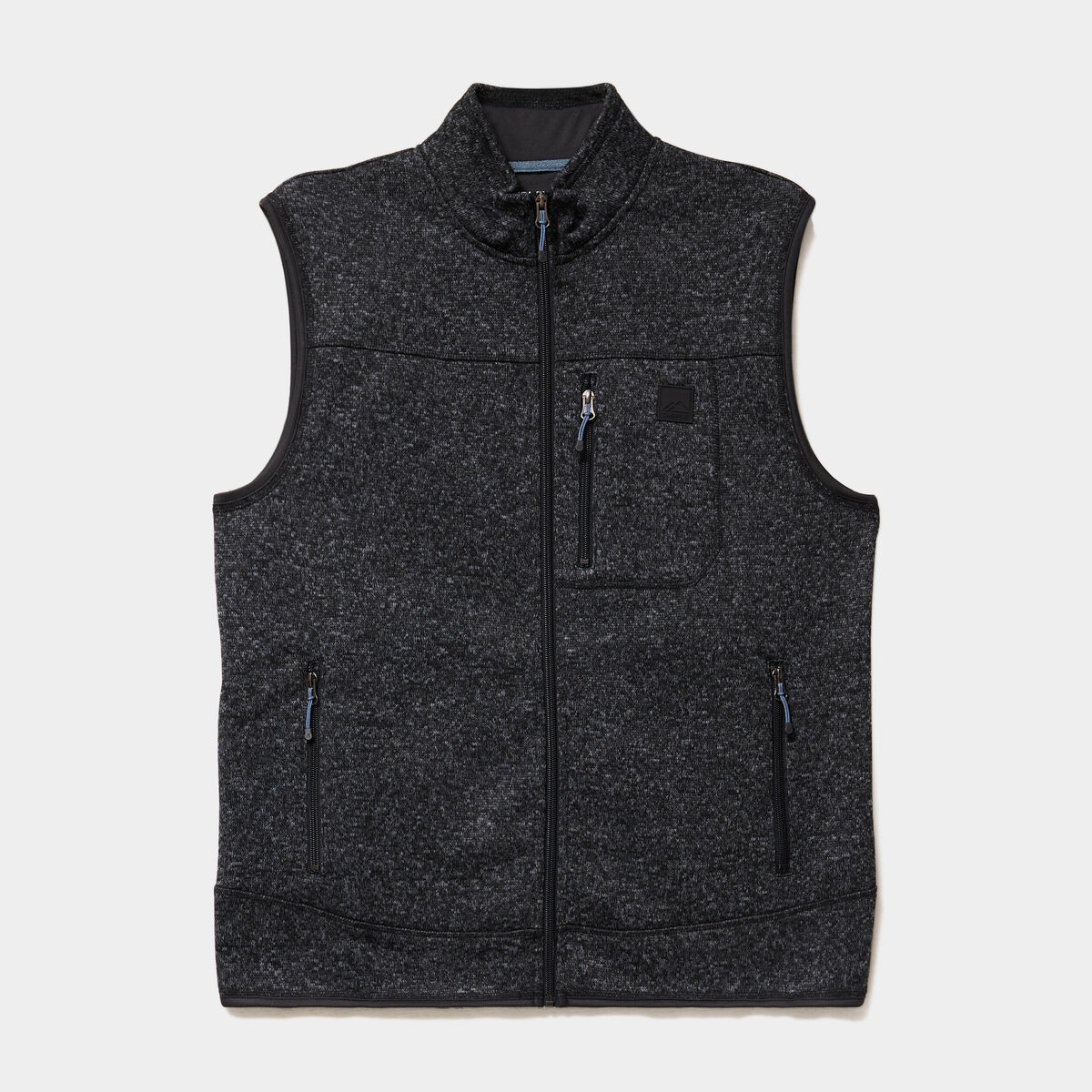 Gilet sans manches col montant gris fonc&eacute; homme