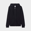Sweat zippé molleton à capuche noir homme