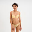 Soutien-gorge corbeille paddé dentelle jaune clair femme