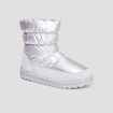 Bottines matelass&eacute;es doubl&eacute;es gris argent femme