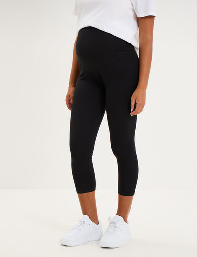 Legging 7/8&egrave;me grossesse noir femme maternit&eacute;