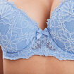 Soutien-gorge emboîtant paddé dentelle bleu clair femme