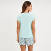 Ensemble pyjama short et t-shirt ecru femme