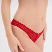 Tanga en dentelle Mosquitos rouge femme