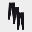Lot 3 leggings coton noir fille