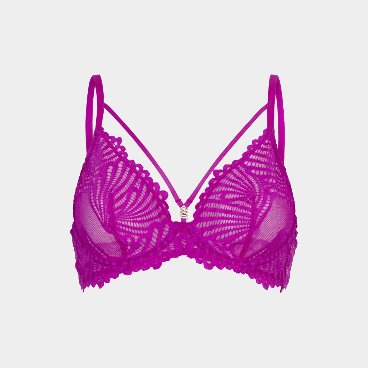 Soutien-gorge emboîtant dentelle violet femme