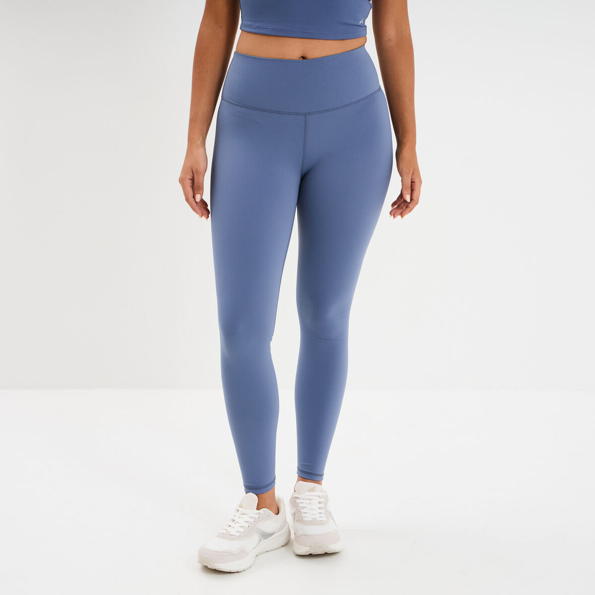 Legging de sport gainant taille haute bleu fonc&eacute; femme