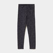 Legging taille &eacute;lastiqu&eacute;e coton gris anthracite fille