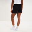 Short de jogging molletonn&eacute; ajust&eacute; noir femme