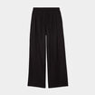 Pantalon large fluide taille &eacute;lastiqu&eacute;e noir femme