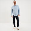 Chemise manches longues coton bleu ciel homme