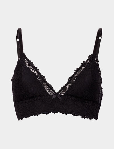 Soutien-gorge triangle paddé noir femme
