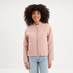 Blouson bomber matelass&eacute; rose poudr&eacute;e femme