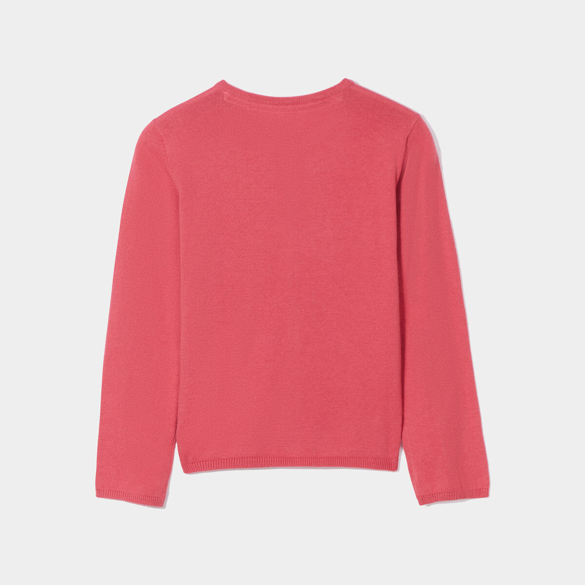 Gilet boutonné rose framboise fille