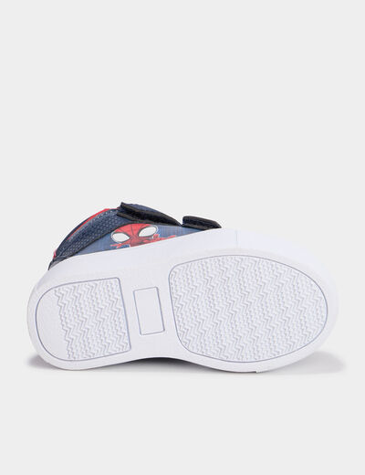 Baskets montantes à scratchs Spider-Man bleu bébé garçon