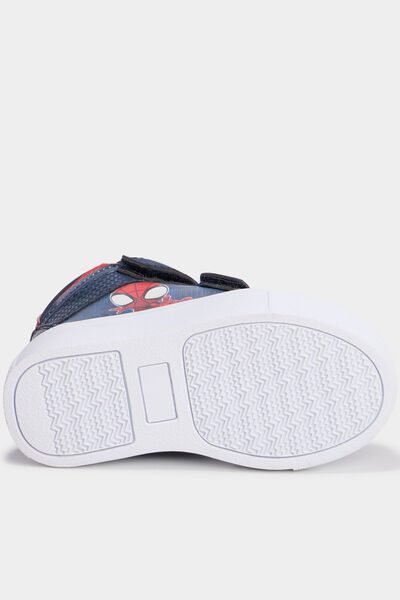 Baskets montantes &agrave; scratchs Spider-Man bleu b&eacute;b&eacute; gar&ccedil;on