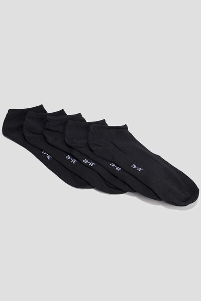 Lot 5 paires chaussettes noir homme