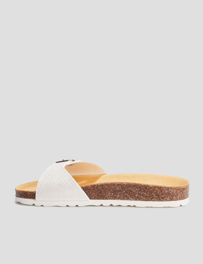 Mules blanc femme
