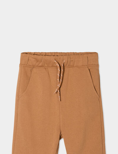 Pantalon de jogging taille élastiquée camel garçon