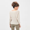 Pull manches longues sable femme