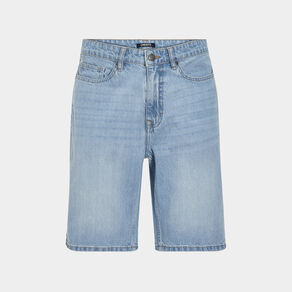 Bermuda droit 5 poches en jean Creeks denim bleach homme