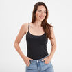 Débardeur soutien-gorge intégré noir femme