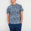 T-shirt manches courtes col rond bleu marine homme