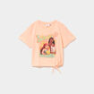 T-shirt manches courtes coton Vaiana orange fluo fille