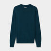 Pull col rond manches longues bleu canard homme