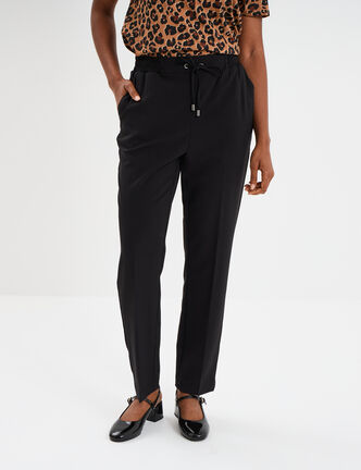 Pantalon de jogging chino noir femme