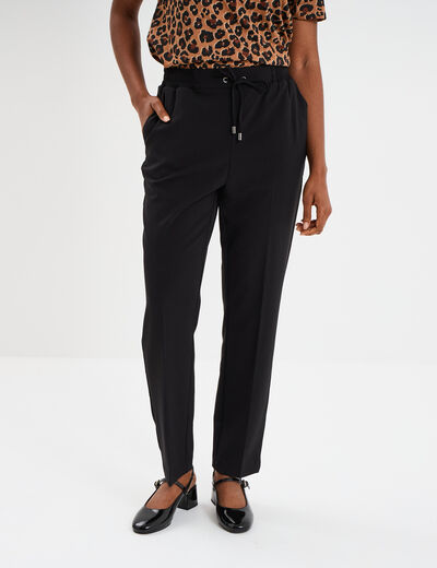 Pantalon de jogging chino noir femme