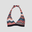 Haut de maillot de bain forme triangle multicolore femme