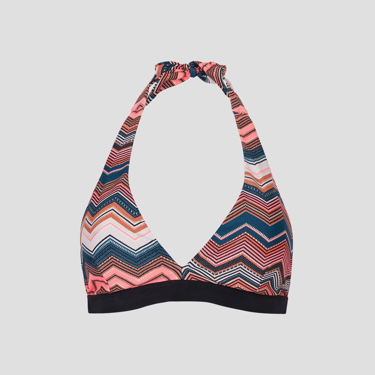 Haut de maillot de bain forme triangle multicolore femme