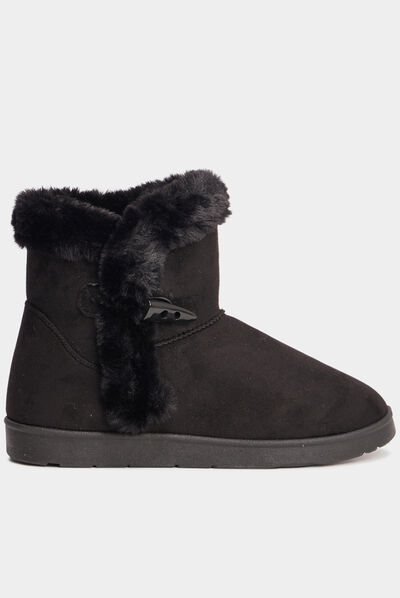 Bottines fourrées noir femme