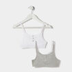 Lot 2 brassières avec boutons blanc fille