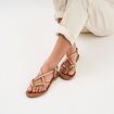Sandales plates multibrides multicolore femme