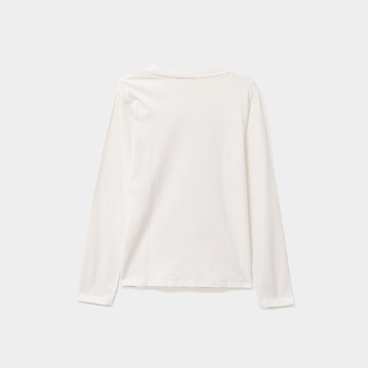 T-shirt manches longues coton Stitch ivoire fille