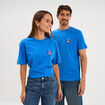 T-shirt maillot de football France coton bleu electrique mixte
