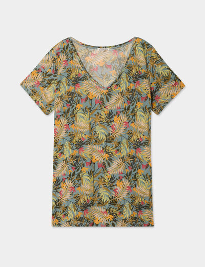T-shirt manches courtes vert émeraude femme grande taille