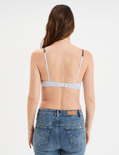 Soutien-gorge triangle paddé gris femme