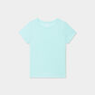 T-shirt manches courtes en coton bleu clair fille