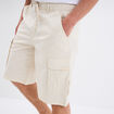 Bermuda cargo droit coton majoritaire beige homme