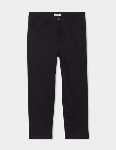 Pantacourt slim 5 poches noir femme
