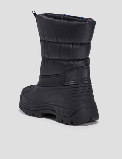 Bottes de neige fermeture zippée noir garçon