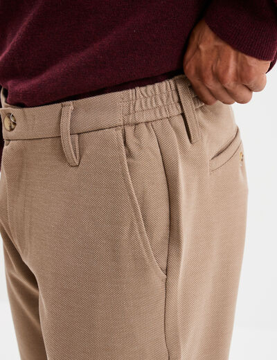 Pantalon chino slim taupe homme
