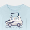 T-shirt manches longues coton bleu ciel bébé garçon