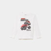 T-shirt manches longues coton blanc gar&ccedil;on