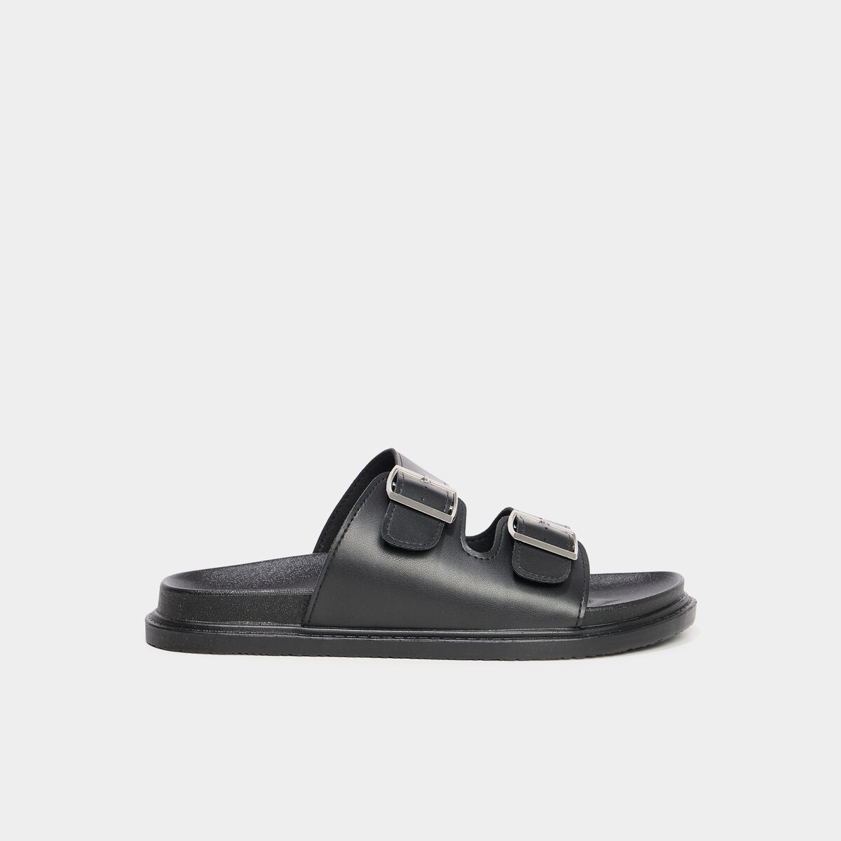 Mules avec boucles noir femme