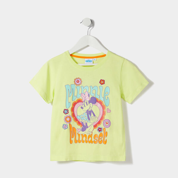 t shirt manches courtes minnie jaune fille T-shirt manches courtes Minnie jaune fille