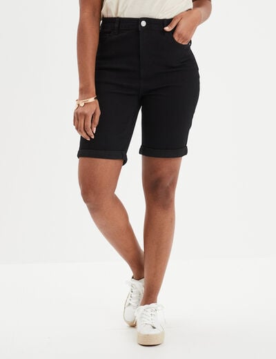 Bermuda slim noir femme